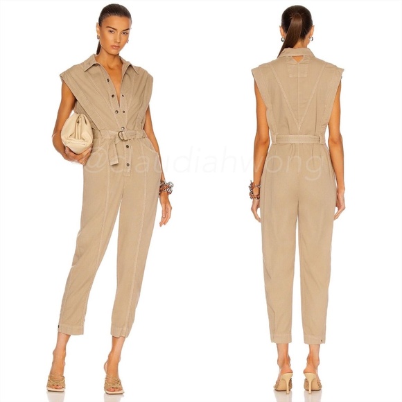 NOAM Lanux Jumpsuit in Khaki Beige